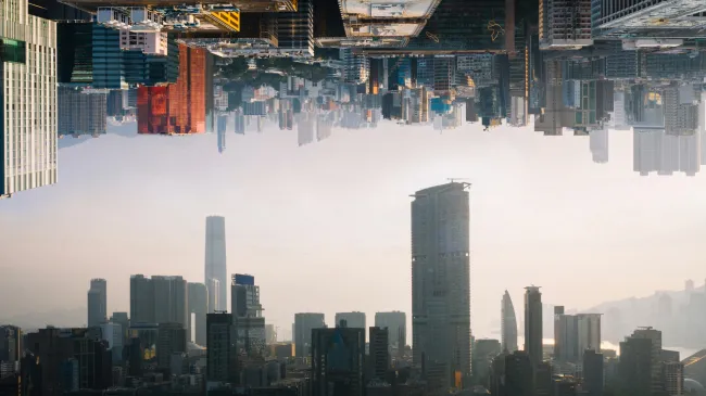 upside down skyline